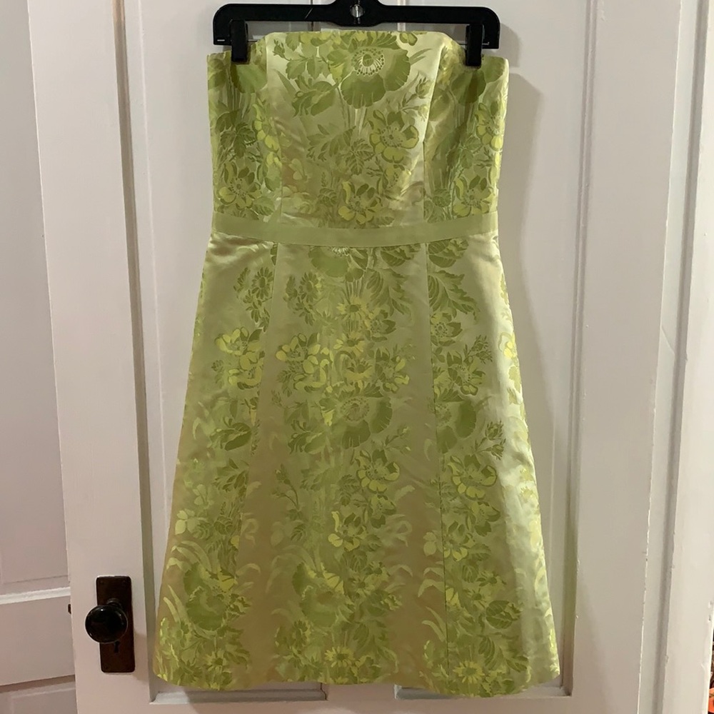 Ann Taylor Floral Strapless Lined Dress